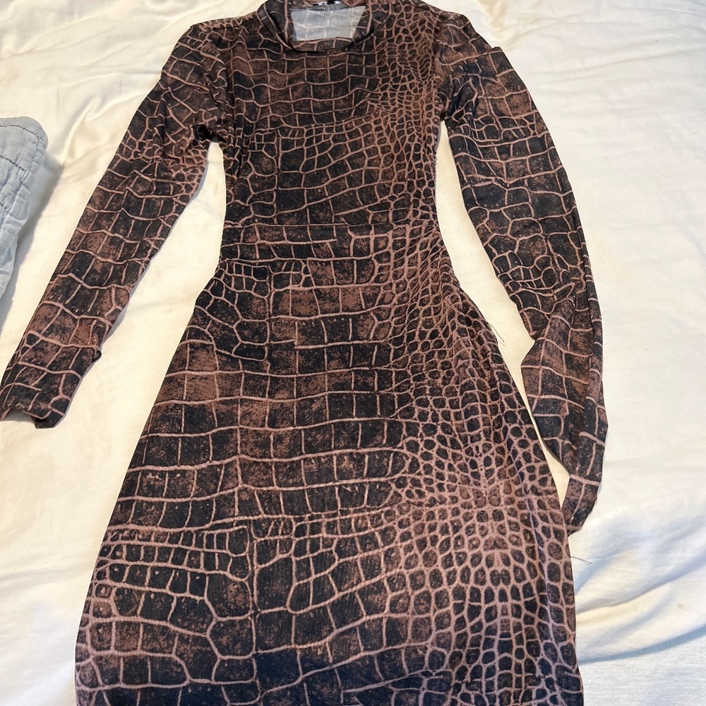 Backlash snake skin dress